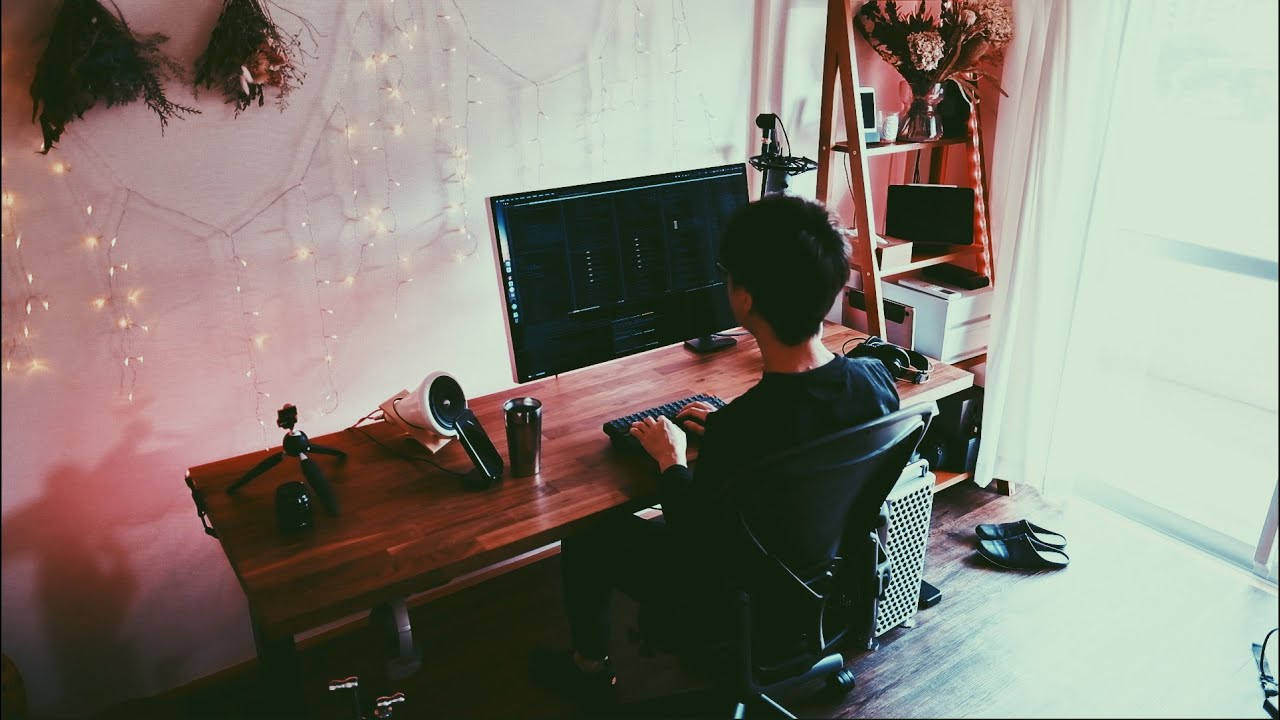 My desk and coding setup in Semarang
